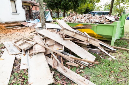 Vans and crew preparing for house clearance in Yeading