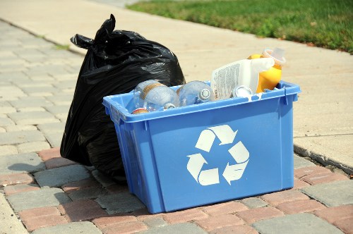 Eco-friendly waste management practices on a construction site